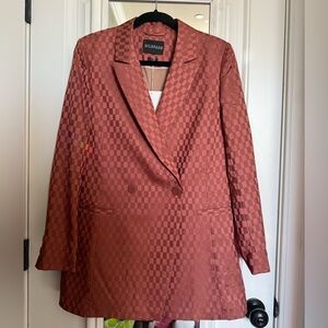Wildfang Double Breasted Empower Checkered Blazer - NWT